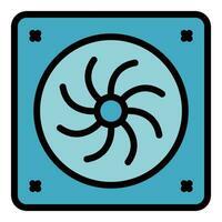 Bathroom fan icon vector flat