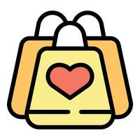 Volunteer bags icon vector flat