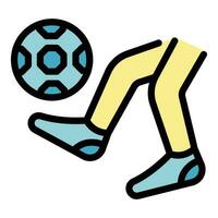 Ball kick icon vector flat