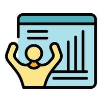 Web expert icon vector flat