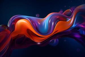 Abstract Wave Gradient Background photo