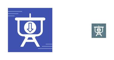 Downloading Presentation Vector Icon