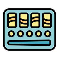 Sushi menu icon vector flat