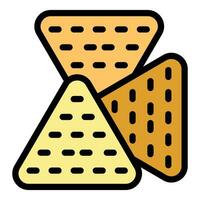 Triangle cracker icon vector flat