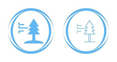 Tree with Wind Vector Icon