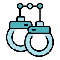 Chain handcuff icon vector flat