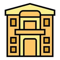 Manor house icon vector flat