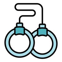 Prison handcuff icon vector flat