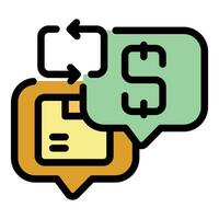 Return box chat icon vector flat