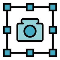 Selfie camera icon vector flat