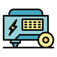 Check power generator icon vector flat