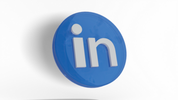 linkedin 3d profissional emblema png