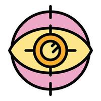 objetivo ojo icono vector plano