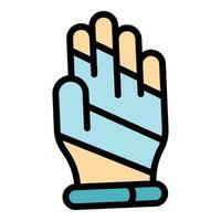 Snow gloves icon vector flat