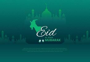 Eid Al Adha Banner Design Vector Illustration. Islamic and Arabic Background for Muslim Community Festival. Moslem Holiday, Eid al-Adha simple vector background.