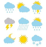 Vector symbols weather icons collection