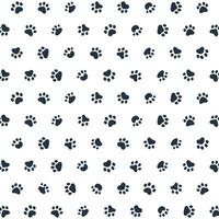 Vector seamless pattern with paw print on white background. animal print vector illustration