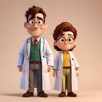 Doctor cartoon character ai generate photo
