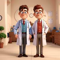 Doctor cartoon character ai generate photo