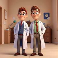 Doctor cartoon character ai generate photo