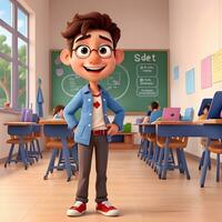 Student cartoon character ai generate photo