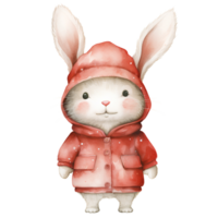 lapin aller à école dessin animé ai génératif png