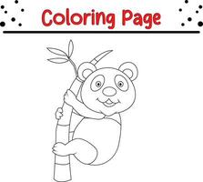 Cute Bear Coloring Page for Kids. Happy Animal coloring book for kids. vector