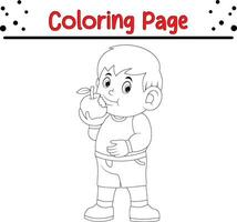 Cute cartoon coloring page illustration vector. For kids coloring book. vector