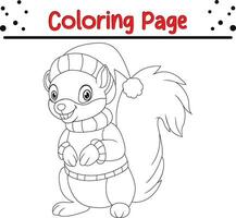 Happy Thanksgiving day carton character coloring page. Vector black and white thanksgiving coloring book.