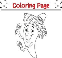 Cute cartoon coloring page illustration vector. For kids coloring book. vector