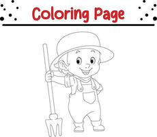 Cute cartoon coloring page illustration vector. For kids coloring book. vector