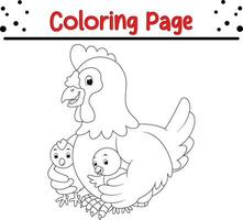 Cute cartoon coloring page illustration vector. For kids coloring book. vector