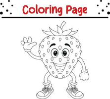 Cute cartoon coloring page illustration vector. For kids coloring book. vector