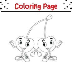 Cute cartoon coloring page illustration vector. For kids coloring book. vector