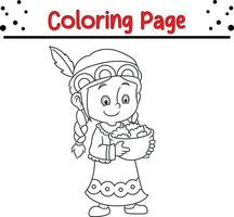 linda dibujos animados colorante página ilustración vector. para niños colorante libro. vector