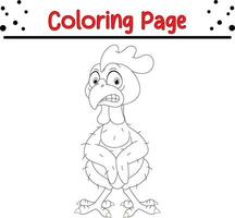 Cute Kids turkey coloring page vector