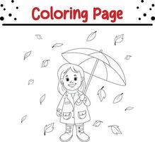 Cute cartoon coloring page illustration vector. For kids coloring book. vector