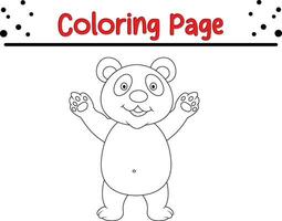linda oso colorante página para niños. contento animal colorante libro para niños. vector