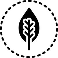 solid icon for leaf vector