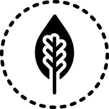 solid icon for leaf vector