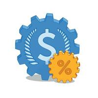 Illustration of a well-established financial profit mechanism vector