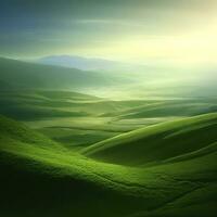 hermosa ver de verde paisajes ai generativo foto