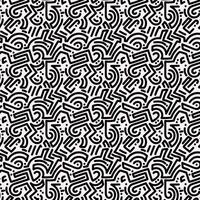 Geometric abstract doddle seamless pattern vector