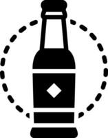 solid icon for bottle vector