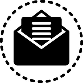 solid icon for invited vector