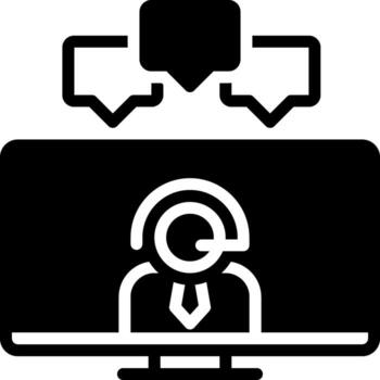 sólido icono para interpretado vector