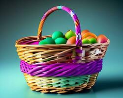 Free photos of color ful basket design high quality picture by ai generated.