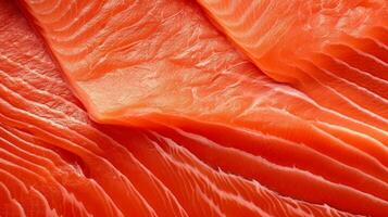 ai generativo salmón antecedentes trucha pescado filete textura Copiar espacio parte superior ver foto