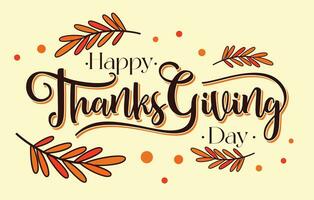 Happy Thanksgiving Day template emblem background vector
