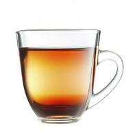 transparente taza de té aislado en blanco antecedentes. ai generativo foto